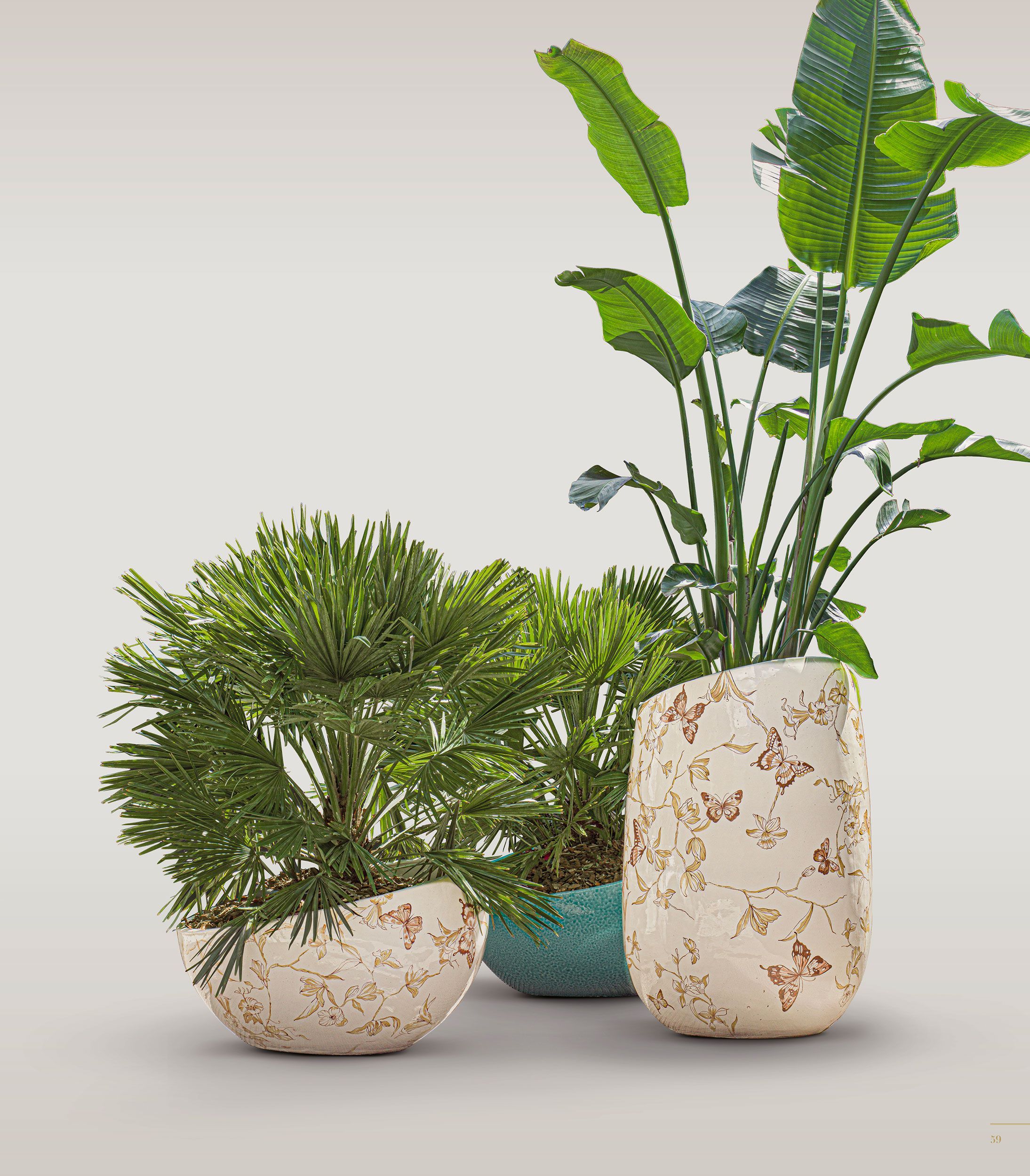 Керамический ручной работы высокий садовый горшок Longhi курорт ARCH-00138356 - Вид №7