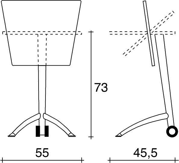 TALIN Складная скамья из мдф с колесами Komby sun-id-1485999 - Вид №2