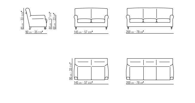 3-местный тканевый диван Flexform Nonnamaria ARCH-00077512 - Вид №3
