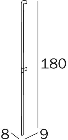 INDA® Неподвижная вертикальная поручень для ванной Confort sun-id-1487415 - Вид №2