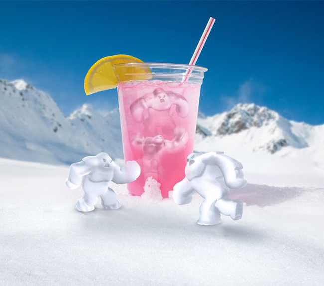Форма для льда силиконовая голубая Abominable Ice Men FRED&FRIENDS ДИЗАЙНЕРСКИЕ 00-3871438 Голубой  - Вид №5