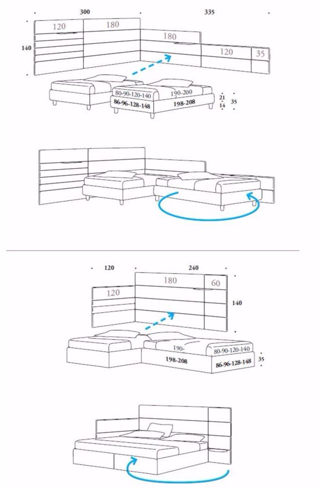 Felis Sommier со съемным чехлом из ткани Bed stories sun-id-1374158 - Вид №15