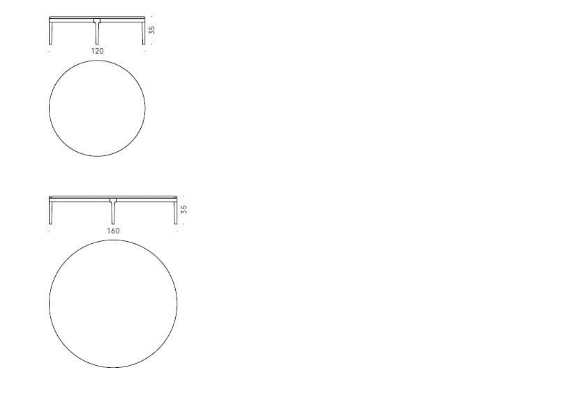 Круглый низкий журнальный столик из дуба DE PADOVA Moon ARCH-00017387 - Вид №1