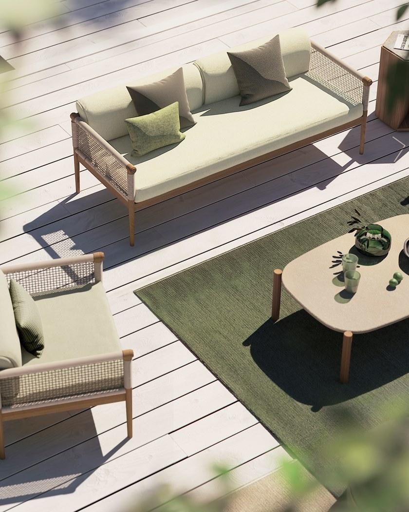 Atmosphera 3-местный садовый диван из веревки и ткани Lodge Lg.dv - Вид №2