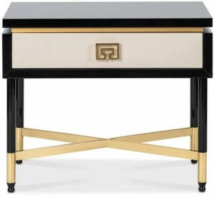 Stylish Club Прямоугольная прикроватная тумбочка из лакированной древесины с ящиками Sublime Scf.s16