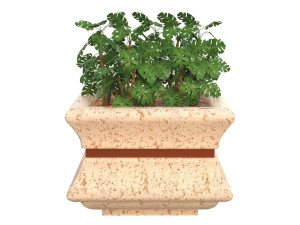 Бетонная квадратная плантатор