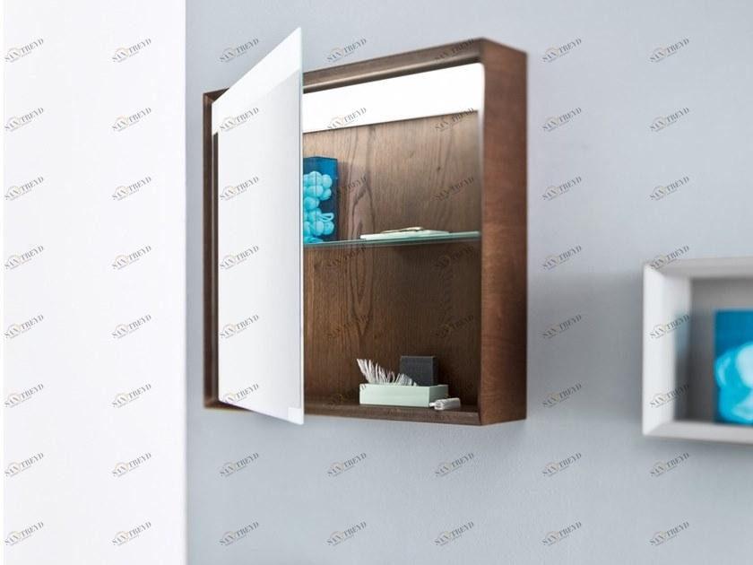 ARBLU Квадратное зеркало с настенным контейнером sun-id-1384236