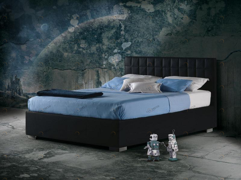 Milano Bedding Кровать из ткани с мягким изголовьем sun-id-1377111