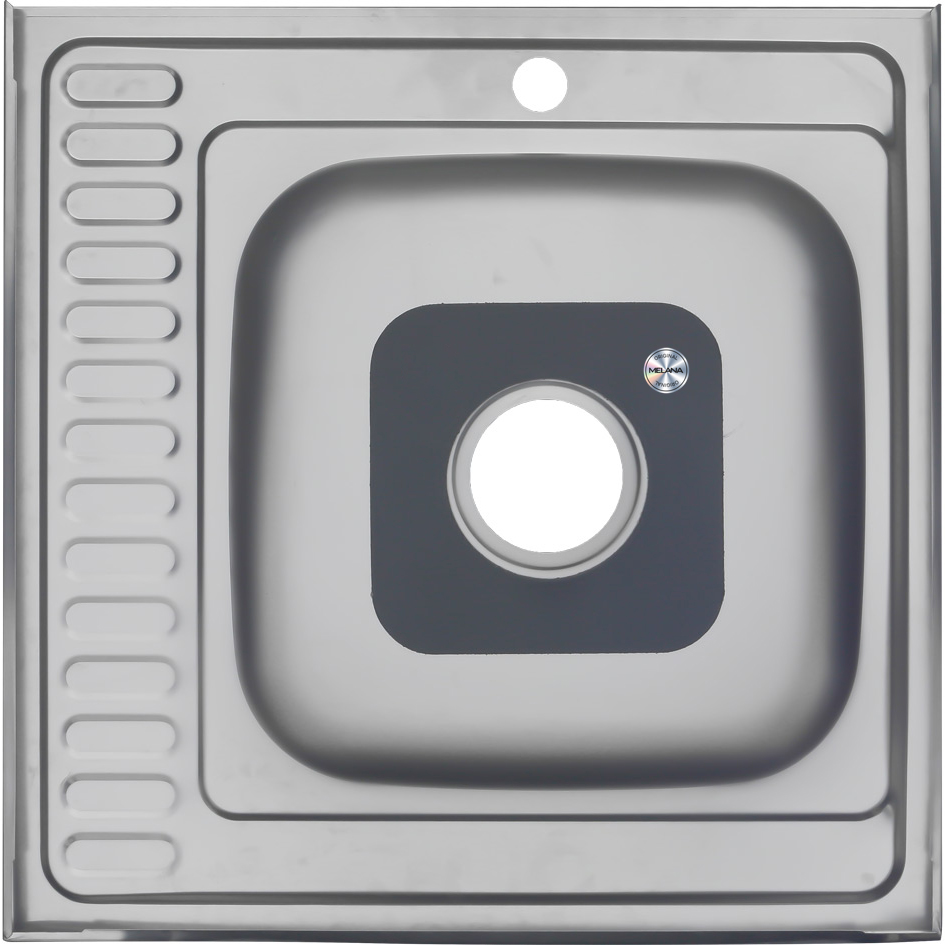 Мойка 6060 L MELANA 0,8/180 накладная прямоугольная с сифоном (006 t L *10) 006 t L (*10) - Вид №2