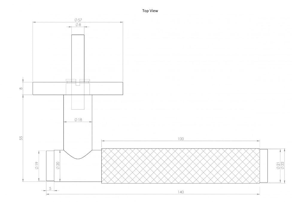 Ручка из нержавеющей стали на розетке LUSSO Luxe ARCH-00017183 - Вид №5