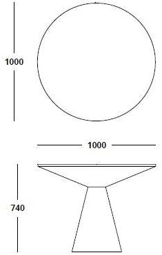 HMD INTERIORS Круглый обеденный стол из фанерованной древесины по контракту Lola sun-id-1447117 - Вид №3