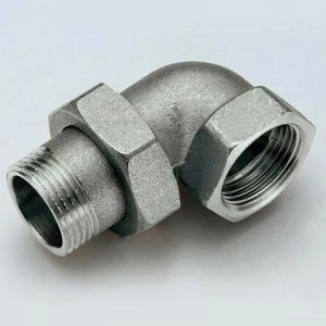 Разъемное соединение НВ угловое с прокладкой O-ring никелированное TIEMME 1"