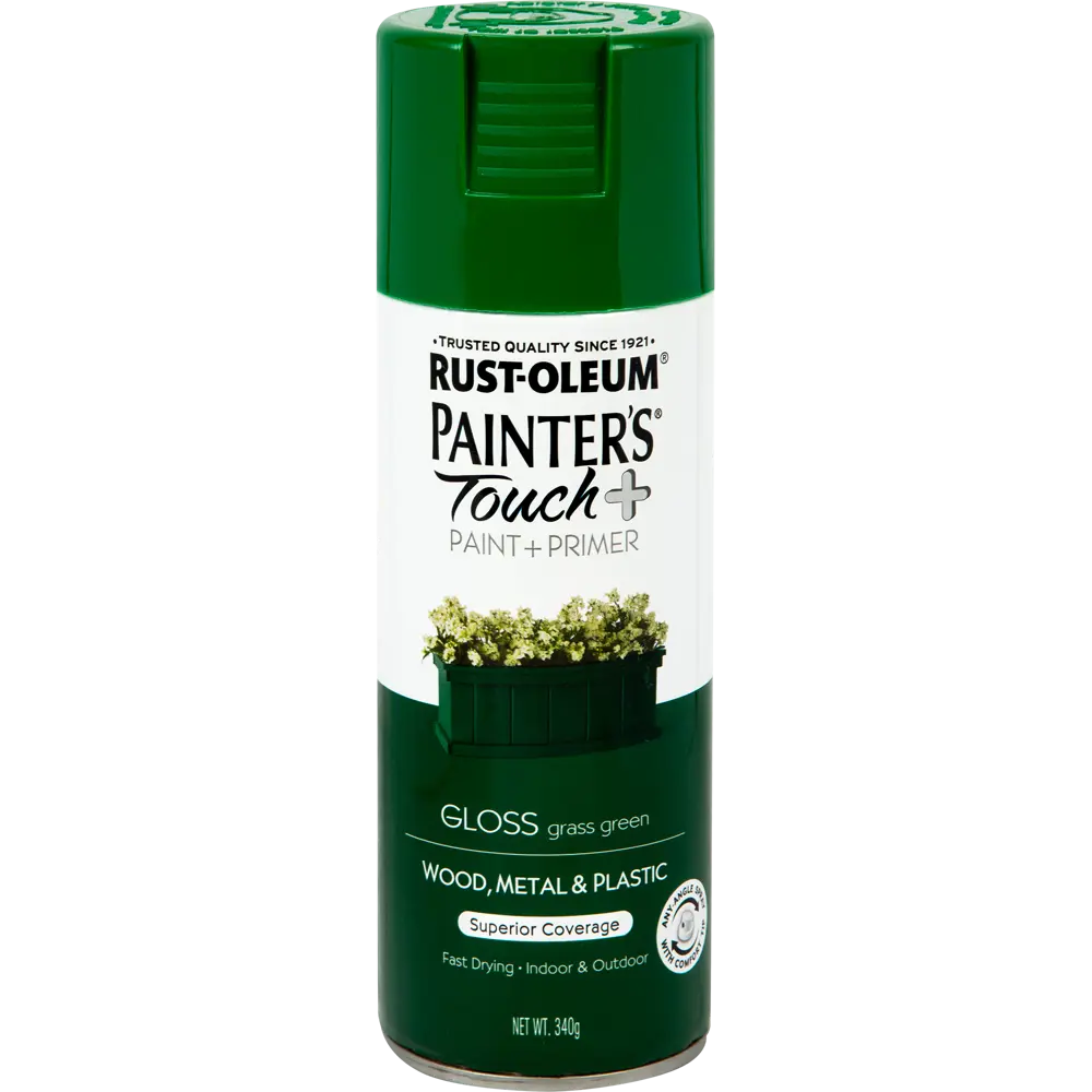 Краска аэрозольная Paint Touch глянцевая цвет зелёный 340 г RUST-OLEUM STLM-2096663