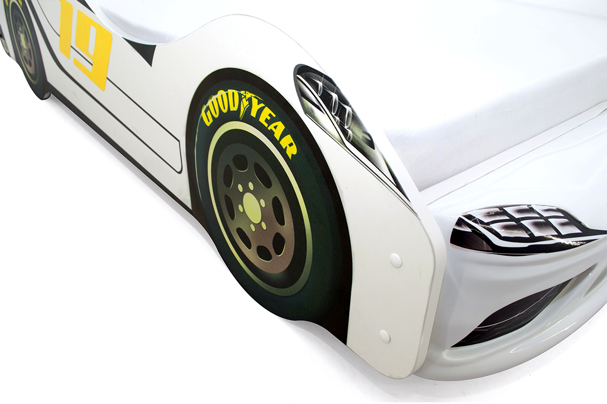 Детская кровать-машина белая "Супра" БЕЛЬМАРКО  00-3873170 Белый Santreyd  - Вид №6