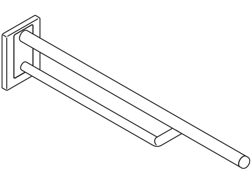 950.50.33091 Двойная ручка для крепления к стене HEWI Stützen  - Вид №3