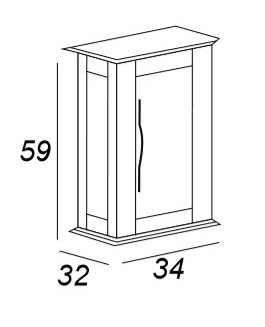 Мебель для ванной CEZARES TIFFANY 75 Blu Petrolio 54950 - Вид №4