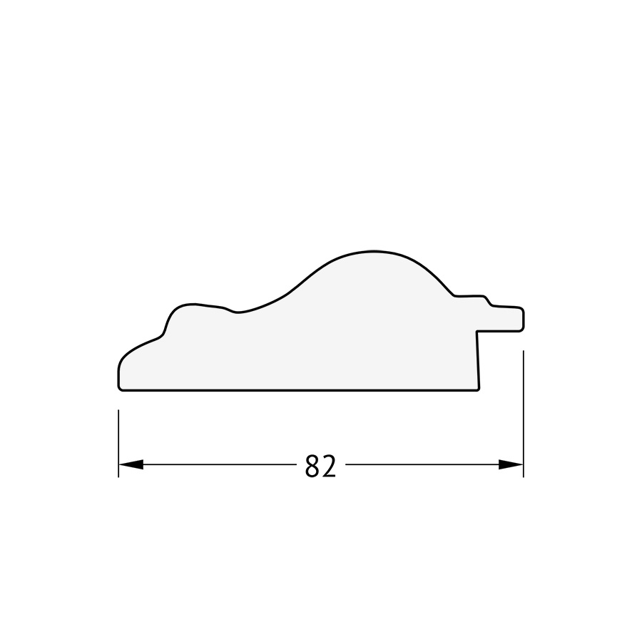 BY 1242 Зеркало с фацетом в багетной раме - старый гипс 82 mm EVOFORM Exclusive - Вид №3