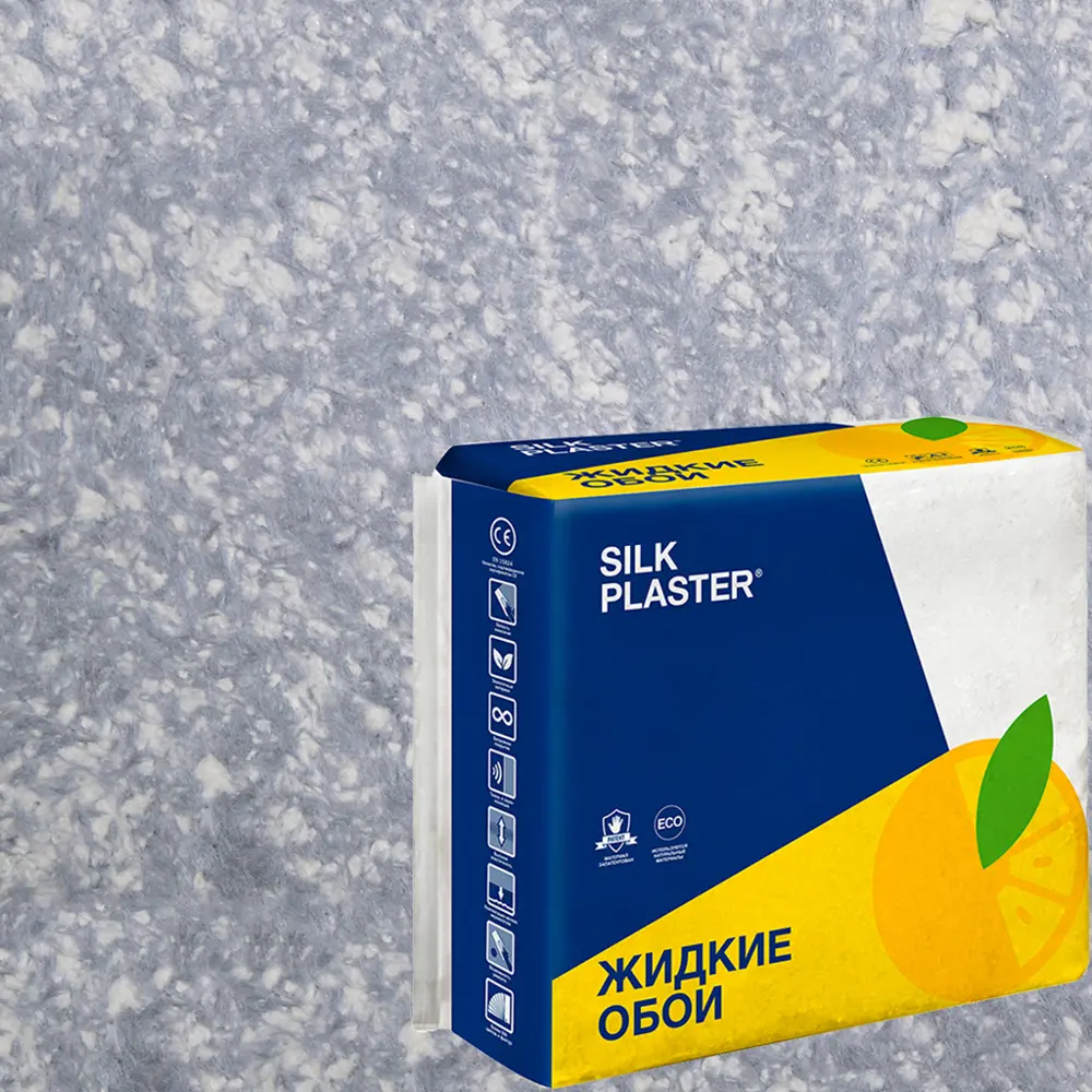 82736080 Жидкие обои Silk Plaster Absolute А308 0.83 кг цвет стальной серый STLM-0035102