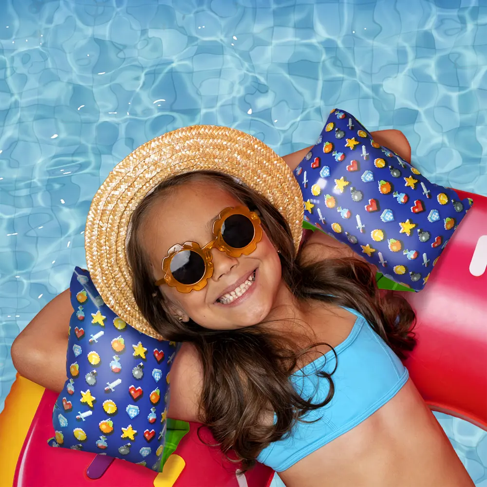 Детские нарукавники для плавания Пиксель ПВХ 23x15 см разноцветные Santreyd STLM-2077791 - Вид №1