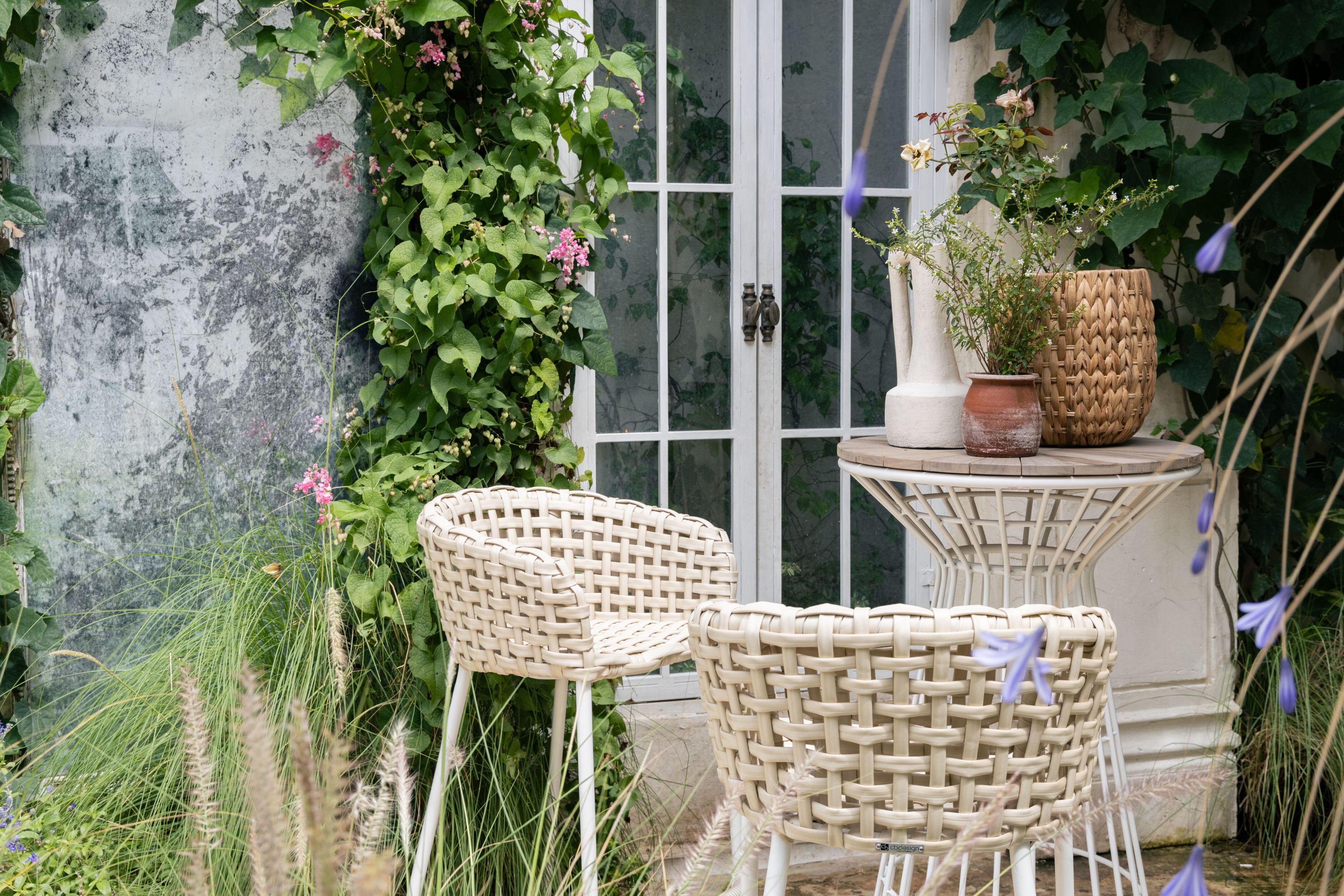 Тканевый высокий стул для сада с подлокотниками cbdesign Fabion ARCH-00028609 - Вид №3