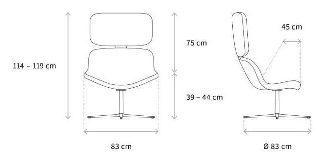 Спицевое вращающееся кресло с подголовником Wagner W-Lounge ARCH-00039180 - Вид №3