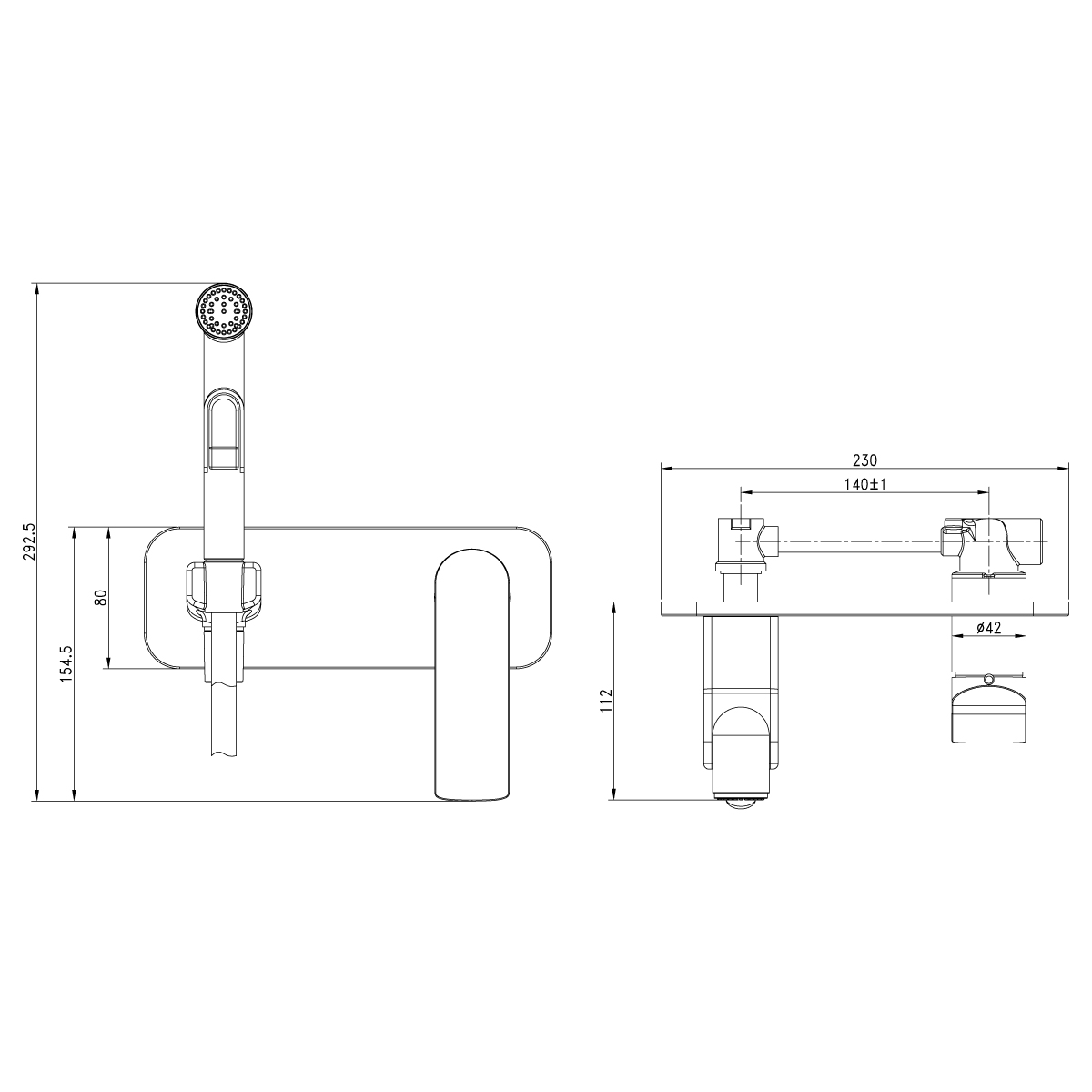 LM5919CW Смеситель Allegro с гигиеническим душем, встраиваемый LEMARK ALLEGRO - Вид №1