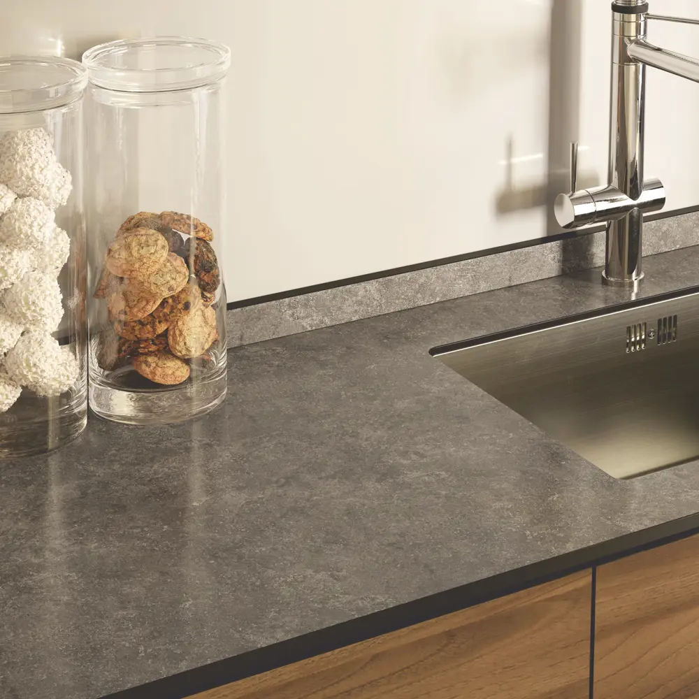 86821784 Комплект плинтусов Вулкано 120x4 см 1 шт 80x4 см 2 шт HPL-пластик цвет коричневый STLM-0071904 Santreyd  - Вид №1