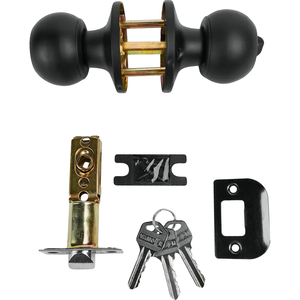 ARMEX Ручка-кноб шарообразная с фиксатором черная матовая 85088980 STLM-0058602 - Вид №1