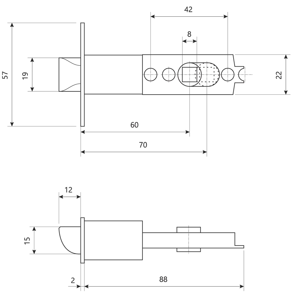 Ручка-кноб AVERS с фиксатором для межкомнатных дверей, цвет медь 82001802 STLM-0016943 - Вид №5