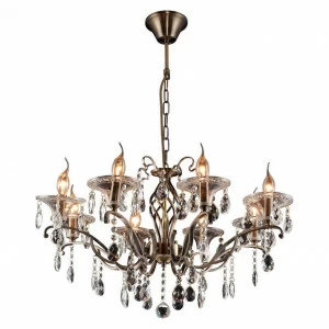 Подвесная люстра Toplight Zoe TL7220D-08AB TOPLIGHT ДИЗАЙНЕРСКИЕ, ZOE BRONZE 00-3887115 Бронза;прозрачный