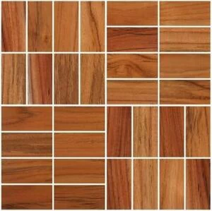 Мозаика и 3D панели из дерева Da Vinci Мозаика Comfort 064 Тик Селект (Гладкая) 288х288 мм.