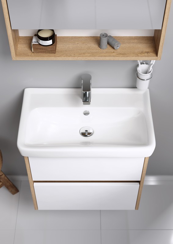Сити Тумба под умывальник подвесная 60 см, цвет дуб балтийский SIT0106DB AQWELLA City 641785 - Вид №2
