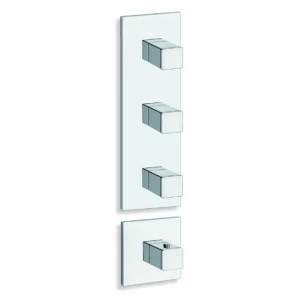 CRIXQ783 Внешние части термостатического смесителя для CRICS703 с металлической пластиной Cristina Rubinetterie