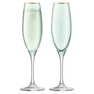 Набор из 2 бокалов флейт для шампанского 225 мл зеленый Sorbet LSA INTERNATIONAL SORBET 00-3863175 Зеленый
