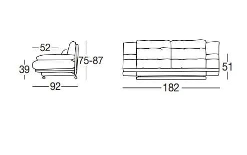 2-местный линейный диван Rolf Benz Rolf benz 6500 ARCH-00004369 - Вид №2