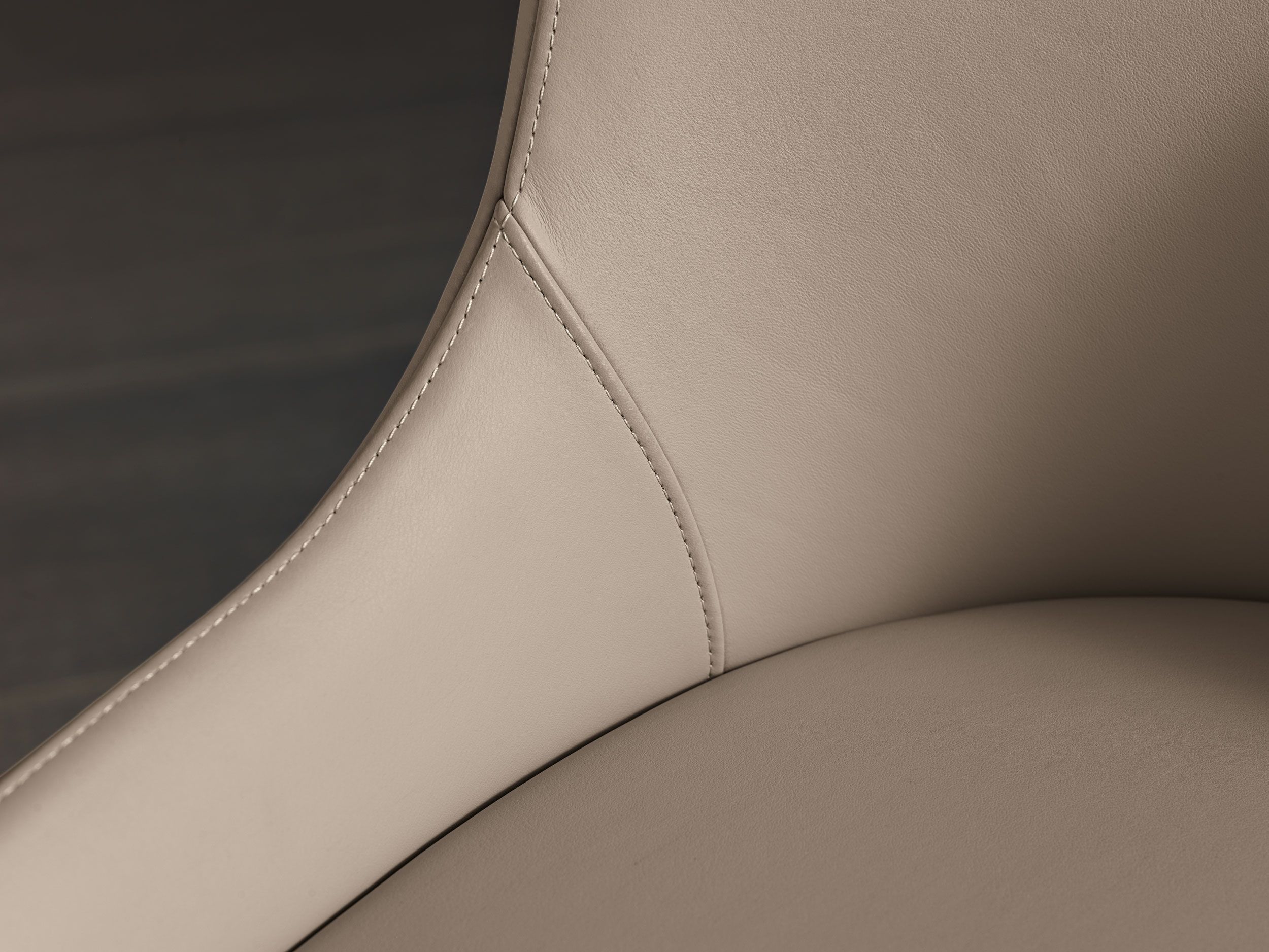 Кожаный мягкий стул с подлокотниками MisuraEmme CLEÒ ARCH-00139305 - Вид №6