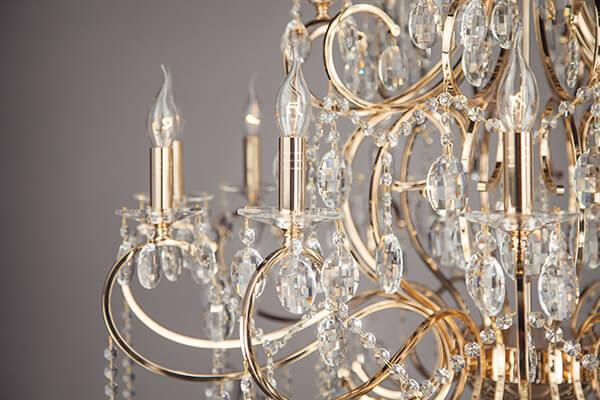 Люстра подвесная золотистая Bogates 252/18 Strotskis BOGATES ДИЗАЙНЕРСКИЕ, СВЕЧИ 00-3886981 Золото  - Вид №2