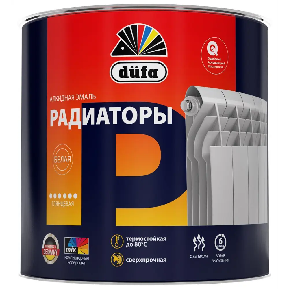 Dufa Heizkorperlack - термостойкая эмаль для радиаторов 1.8 л 18557739 STLM-0011367 - Вид №1