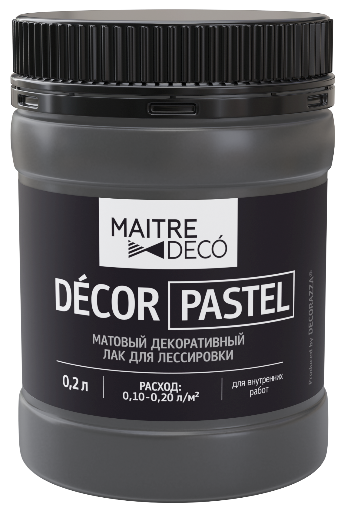 83840137 Лак матовый Décor Pastel 0.2 л цвет серый STLM-0044899 MAITRE DECO 