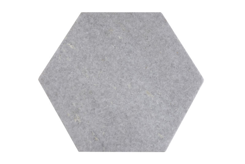 FUBR043 Шестиугольный приставной столик с мраморной столешницей ijlbrown  - Вид №2