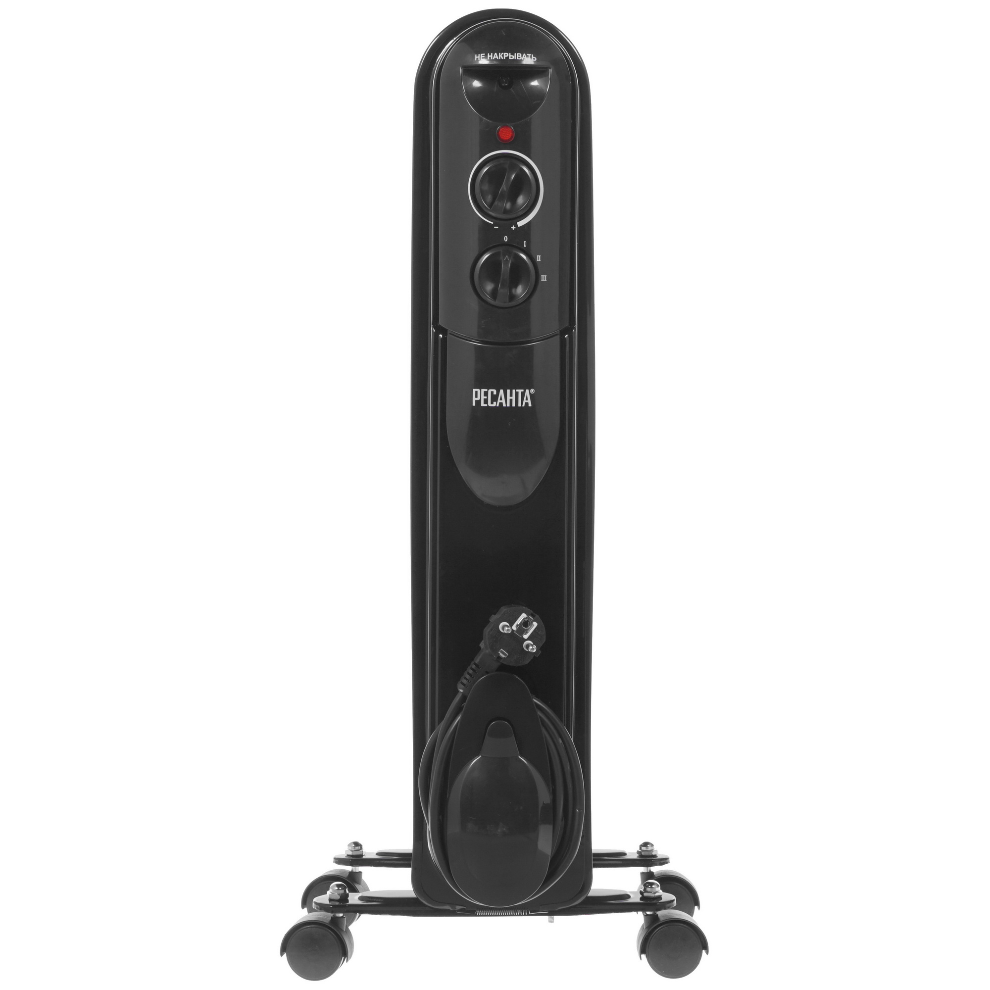 8194832 Масляный обогреватель Ресанта ОМПТ-7НЧ черный STDN-0146659 - Вид №1