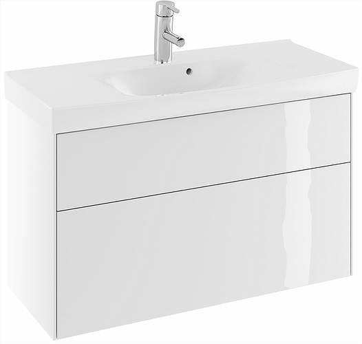 47432 IFO Sense тумба под умывальник с двумя ящиками, W = 600 мм, W1 = 622 мм, темно-серый - Вид №8