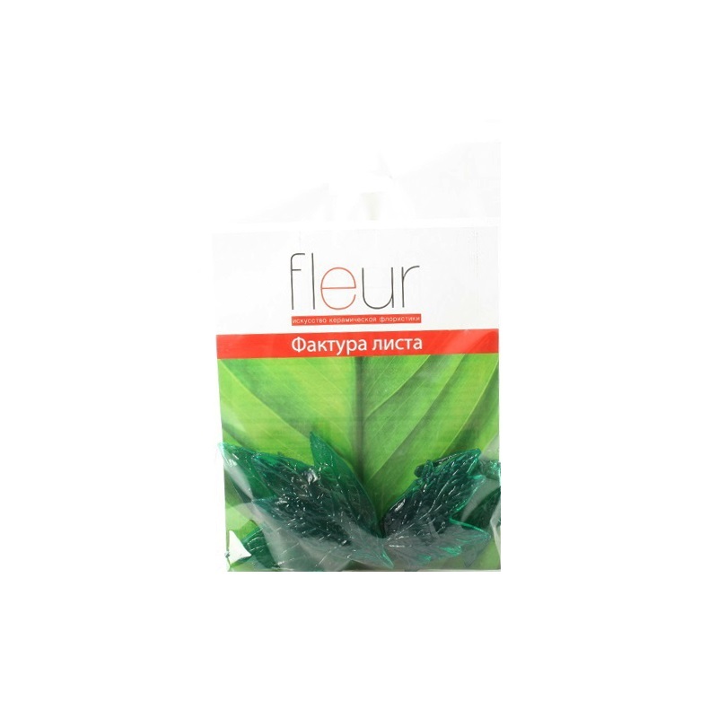 04-0038 Фактура (молд) №07 пиона лист малый 4 части Fleur 