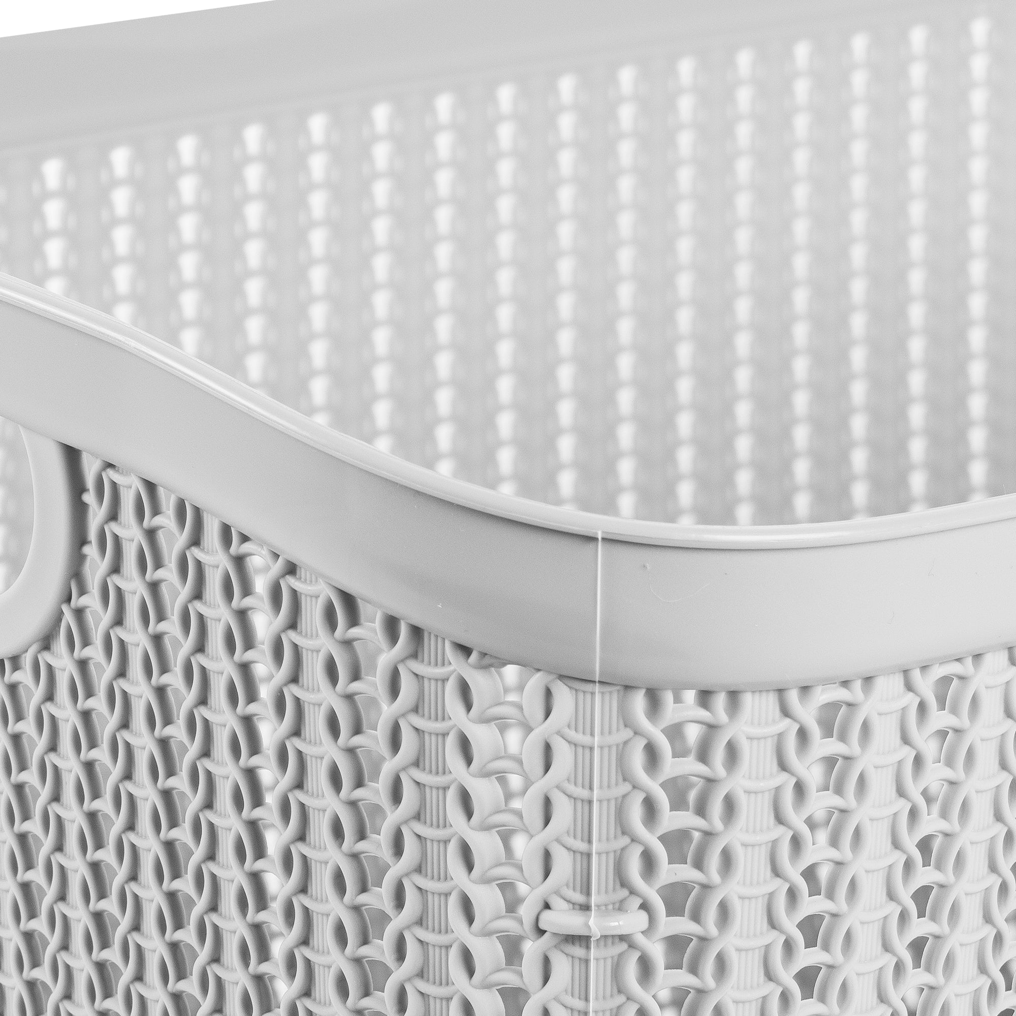 82291333 Корзина для белья 26 л цвет серый ВЯЗАНИЕ Santreyd  - Вид №3