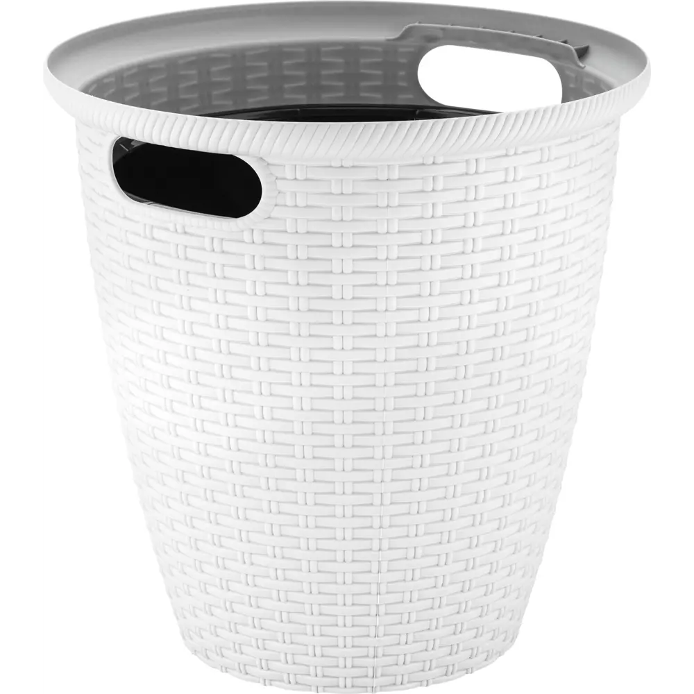 Кашпо для цветов Ingreen Rattan ø47 h47 см v50 л пластик белоснежный жасмин STLM-2069853