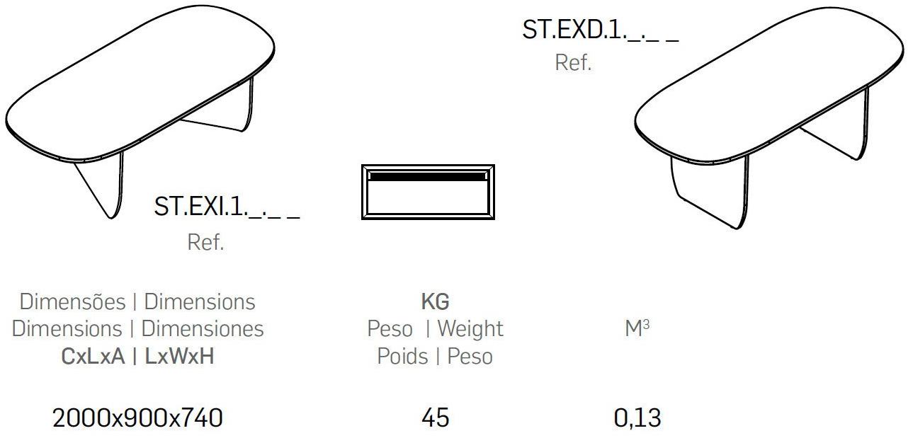 FERCIA Овальный стол руководителя Stone St.exi/exd.1._._ _ - Вид №2