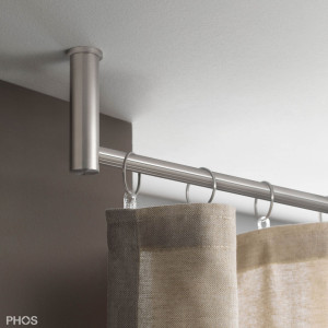 VS20-80E2600-D Комплект карнизов: 260 см с 2 концевыми кронштейнами и 1 кронштейном в качестве центральной опоры (небольшое расстояние до потолка) PHOS