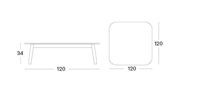 Керамический квадратный садовый журнальный столик Vincent sheppard Дэвид ARCH-00031907 - Вид №5