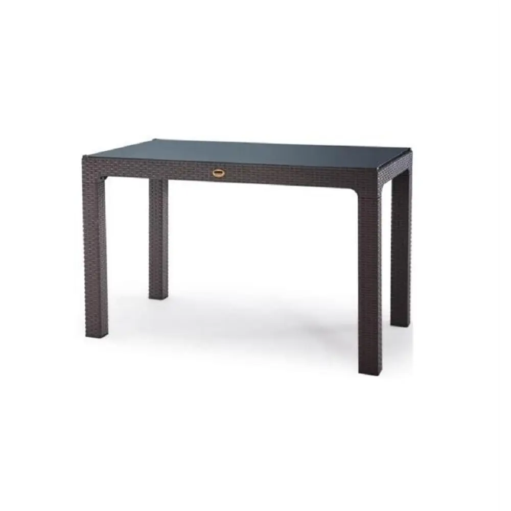 Стол садовый прямоугольный складной Rattan 120x70x75 см полипропилен цвет коричневый 89354361 STLM-2211517 Santreyd Стол прямоугольный - Вид №1