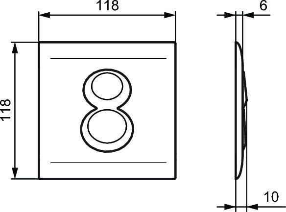 R0136AC Антивандальная пневматическая панель смыва SEPTA PRO P4 Ideal Standard PROSYS SEPTA PRO  - Вид №2